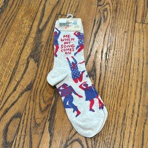Blue Q When my Song Comes On Casual Socks with Playful Design